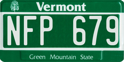 VT license plate NFP679