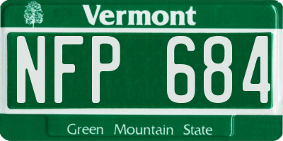 VT license plate NFP684