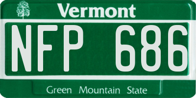 VT license plate NFP686