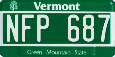 VT license plate NFP687