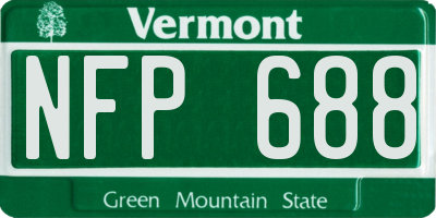 VT license plate NFP688