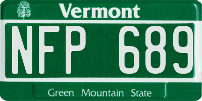 VT license plate NFP689