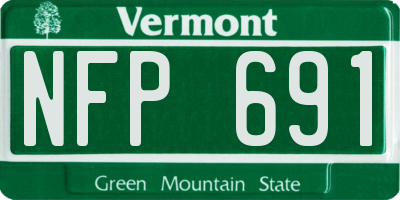 VT license plate NFP691