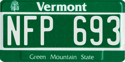 VT license plate NFP693