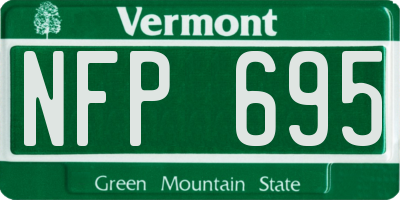 VT license plate NFP695