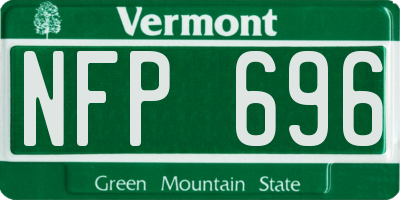 VT license plate NFP696