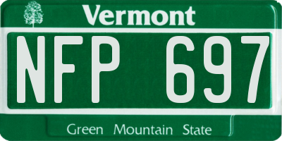 VT license plate NFP697
