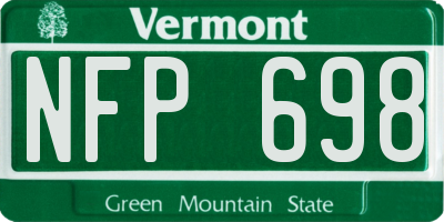 VT license plate NFP698