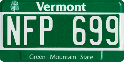 VT license plate NFP699