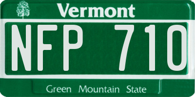 VT license plate NFP710
