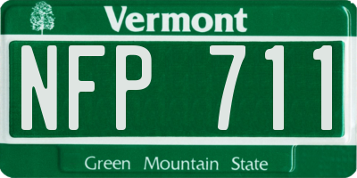 VT license plate NFP711