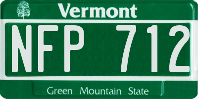 VT license plate NFP712