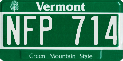 VT license plate NFP714