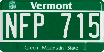 VT license plate NFP715