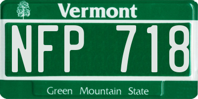VT license plate NFP718