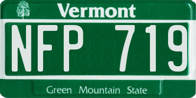 VT license plate NFP719