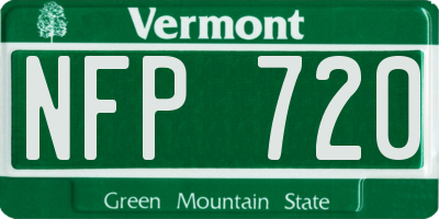 VT license plate NFP720