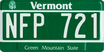 VT license plate NFP721