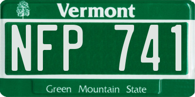 VT license plate NFP741