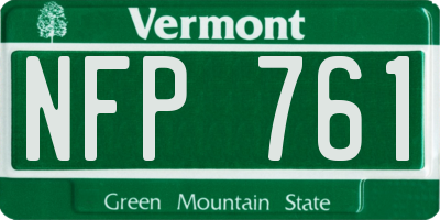 VT license plate NFP761