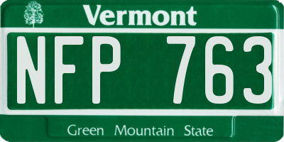 VT license plate NFP763