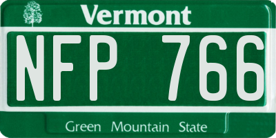 VT license plate NFP766