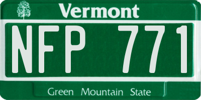 VT license plate NFP771