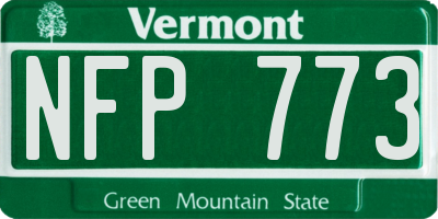 VT license plate NFP773