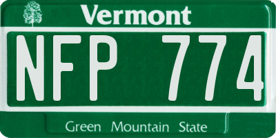 VT license plate NFP774