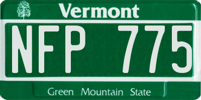 VT license plate NFP775