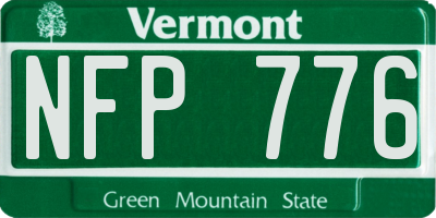 VT license plate NFP776
