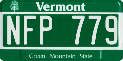 VT license plate NFP779