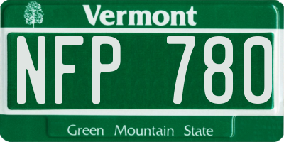 VT license plate NFP780