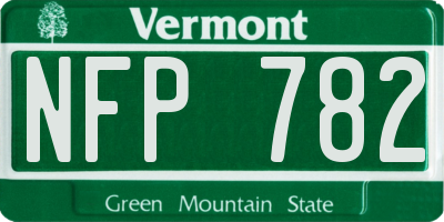 VT license plate NFP782