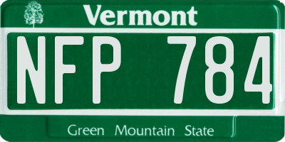 VT license plate NFP784