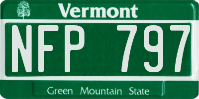 VT license plate NFP797