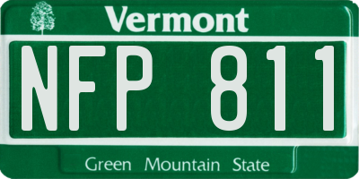 VT license plate NFP811