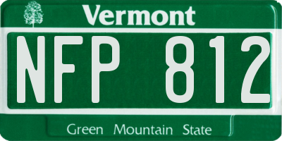 VT license plate NFP812