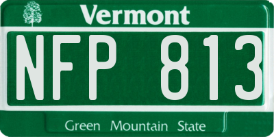 VT license plate NFP813