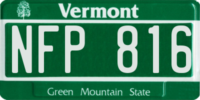VT license plate NFP816