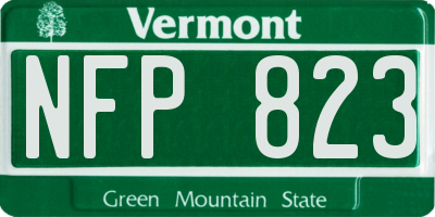VT license plate NFP823