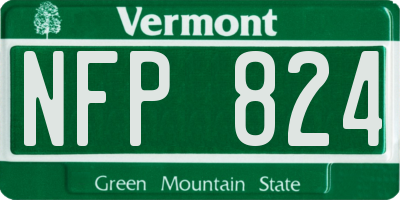 VT license plate NFP824