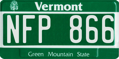VT license plate NFP866