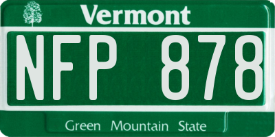 VT license plate NFP878