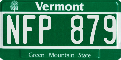 VT license plate NFP879