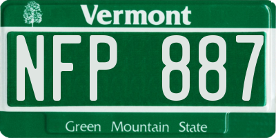 VT license plate NFP887