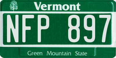 VT license plate NFP897