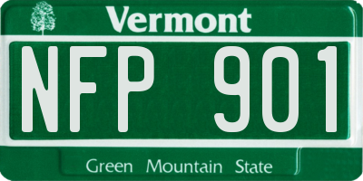 VT license plate NFP901
