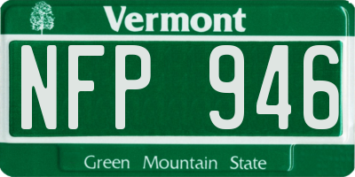 VT license plate NFP946