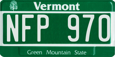 VT license plate NFP970
